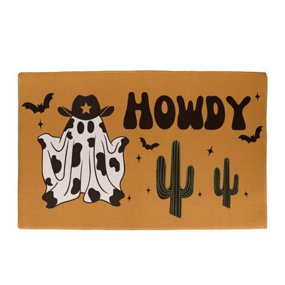 Cowboy Ghost Halloween Welcome Mat