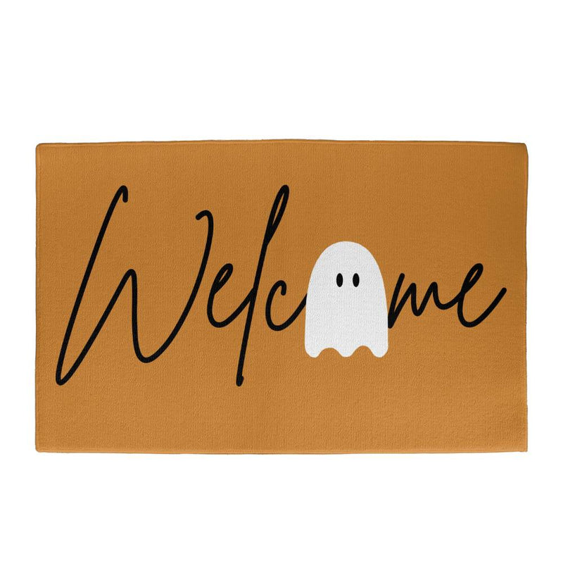 Halloween Welcome Mat Welcome Ghost