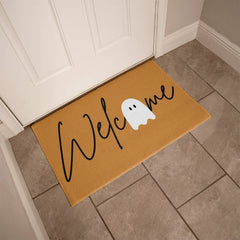 Halloween Welcome Mat Welcome Ghost