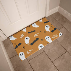 Halloween Welcome Mat Ghosts and Bats