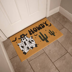 Cowboy Ghost Halloween Welcome Mat