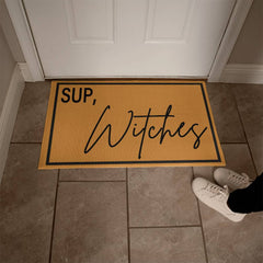 Sup Witches Halloween Welcome Mat