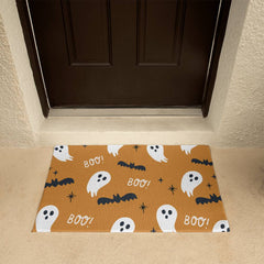 Halloween Welcome Mat Ghosts and Bats